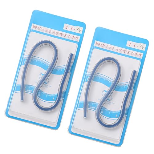 2Pcs Flexible Mess Lineal PVC Maßband Multifunktions Quilten Mess Lineal Werkzeug Für Kleidung Muster Herstellung von SANRLO