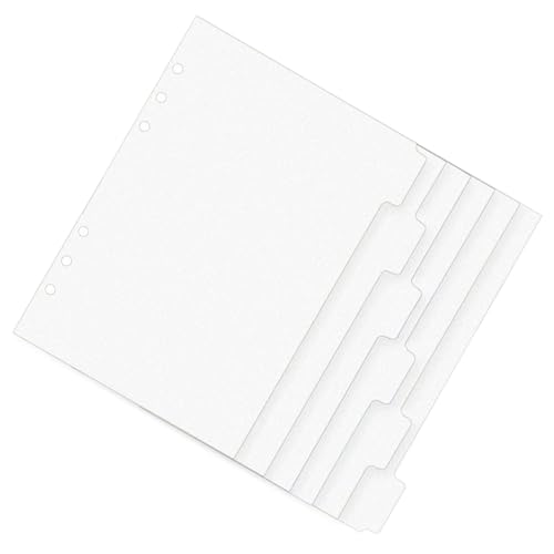 6pcs Clear Acryl Binder Trenner 6 Löcher Binder Trenner Für 6 Loch Binder Notebook Journal Planer von SANRLO