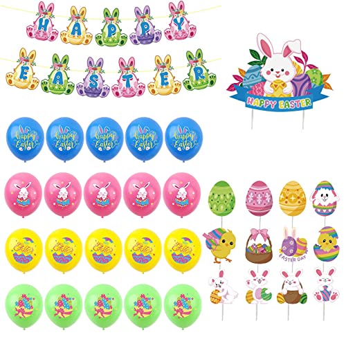 Ostern Party Supplies Set Party Egg Balloons Cake Stakes Accessory For Festival Holiday New Year Party Easter For Church von SANRLO