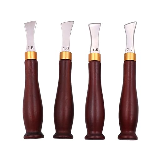 SANRLO 4 PCs Lederwerkzeug Lederkanten Creaser Lederhandwerkswerkzeug Lederkanten Crafting Tool Lederkanten Skiving Werkzeug von SANRLO