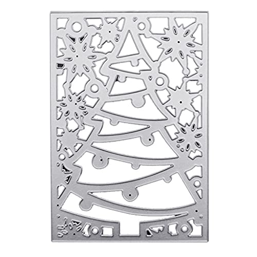 SANRLO Exquisiter Weihnachtsbaum-Metall-Stanzform für Weihnachtskarten, Prägeschablone für Scrapbooking, Papierherstellung von SANRLO