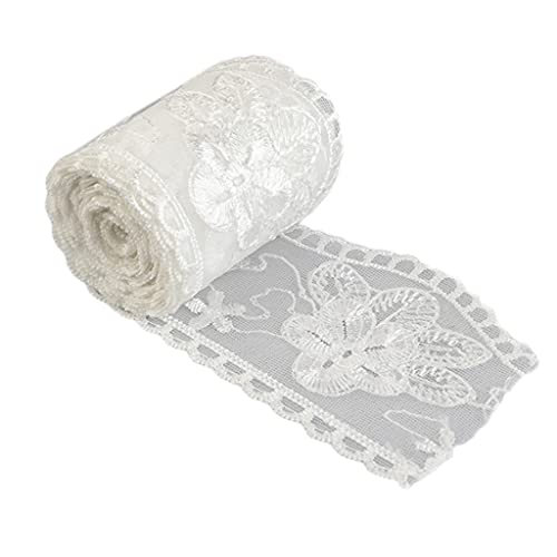 Spitzenband Heimtextilien (30 Yards) Spitzenband Hochzeitsdekoration Schöne Verpackung Polyester Weiß Hohl von SANRLO