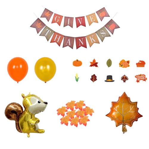 Thanksgiving-Party-Dekoration, Ahornblatt, Feiertagsdekoration, Dekoration für Freunde, Babypartys, Geburtstagsfeiern, hochwertiges Latex-Material von SANRLO