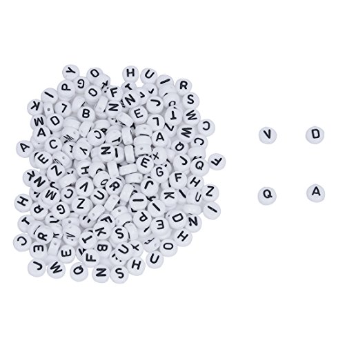 SANSHAN 200X Buchstabe Perlen 7mm Kunststoffperlen fur Armkette von SANSHAN