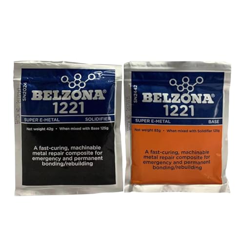 Belzona 1221 Super E-Metal 125g Kit, Reparatur-Verbundmaterial für Notfallreparaturen, schnelle Aushärtung, Metallrohr- und Tankreparatur, Siliziumstahlverstärkter Polymer-Epoxidharz, Zwei-Komponenten von SANYI