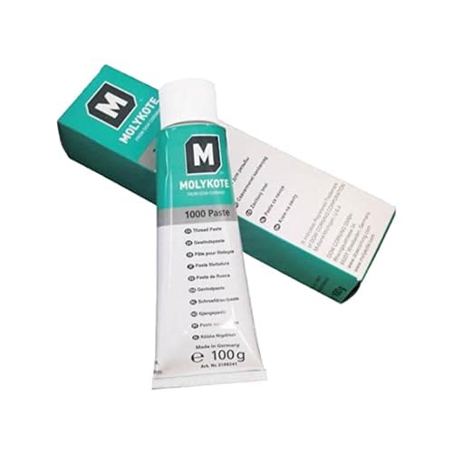 Molykote 1000 Paste, 100 g, Schmierfett, Festschmierstoff für verschraubte Metallverbindungen, Festfressen verhinderndes Gewinde, Verbindungselement, hohe Belastung, hohe Temperaturen, braun, blei- un von SANYI