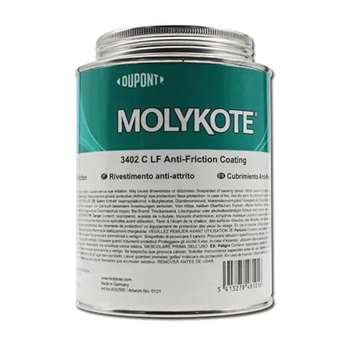 Molykote 3402-C LF Anti-Friktionsbeschichtung 500g Trockenschmiermittel, Luftaushärtung, hohe Lasttragefähigkeit, Haftung für Metalllager, Scharnierbolzen, Federn, Automobilgewindeverbindungen, Rostsc von SANYI