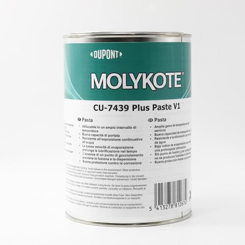 Molykote Cu-7439 Plus Paste V1, 1 kg, Schmierfett und Metalloberflächenhaftung mit Kupferpulver, langfristige hohe Belastung, Festfressen verhindernd, für Maschinenbauteile, Korrosionsbeständigkeit, h von SANYI