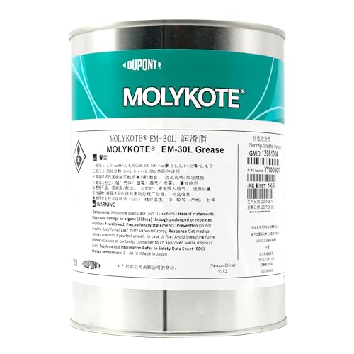 Molykote EM-30L Grease 1kg Lubricant für Kunststoffkomponenten Automobile Elektrogeräte Getriebe Pumpen PAO-basiert Langlebige Schmierung für Gummi Elastomere von SANYI