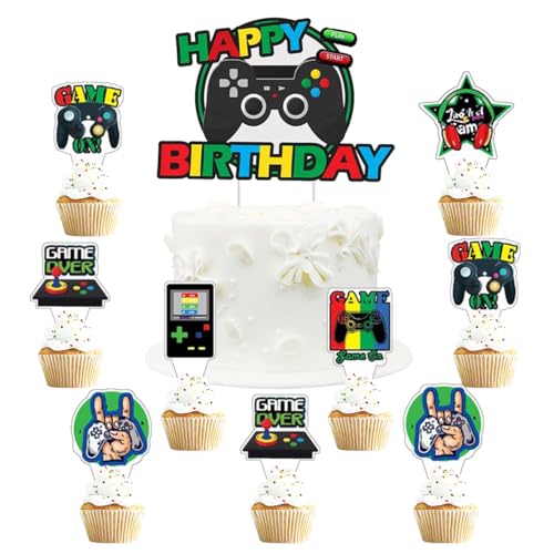 SANYUANHE Gamepad Kuchen Dekorieren, 25 Pcs Cartoon Kinder Videospiel Geburtstag Thema, Gamecontroller Dekoration Kuchen, Junge Mädchen Spiele Thema Geburtstagsfeier SANYUANHE Gamepad Kuchen Dekorieren, 25 Pcs Cartoon Kinder Videospiel Geburtstag Thema, Gamecontroller Dekoration Kuchen, Junge Mädchen Spiele Thema Geburtstagsfeier von SANYUANHE