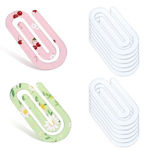 Thermo-Acryl-Jumbo-Büroklammern, 10,2 x 5,1 cm, Acryl-Lesezeichen, Büroklammern, Rohlinge, selbstgemachte Büroklammern für Handwerk, Geschenke, Zuhause, Büro und Schule, 24 Stück Thermo-Acryl-Jumbo-Büroklammern, 10,2 x 5,1 cm, Acryl-Lesezeichen, Büroklammern, Rohlinge, selbstgemachte Büroklammern für Handwerk, Geschenke, Zuhause, Büro und Schule, 24 Stück von SAPQPLS
