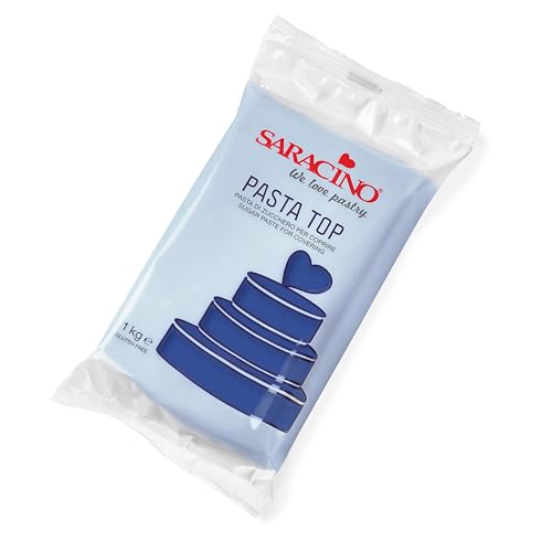 SARACINO We love pastry Zuckerpaste Top für Abdeckung 1000 g Made in Italy (BLU Navy) von SARACINO We love pastry