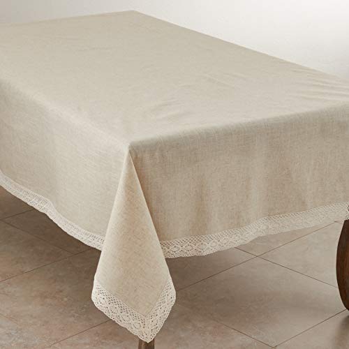 SARO LIFESTYLE 931 Tablecloth Natural 70" X 140" Oblong, Sold Per 1 PC von SARO LIFESTYLE