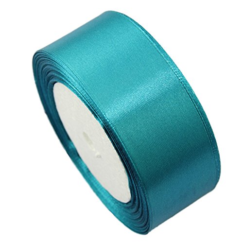 SAROAD 1 Rolle Seidensatinband für Hochzeit, 40 mm, 22 m, Seeblau von SAROAD