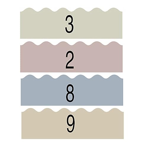 SAROAD 4 Rollen Kreidetafel-Aufkleber, Klassenzimmer, Pinnwand-Dekorationen, Pinnwand-Bordüre, zarte Bordüre, Bordüre, A von SAROAD