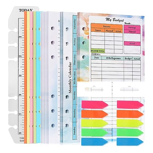 SAROAD 82 Blatt A6 Budget Planner Refill Notizblock Monatlicher Wochenplaner Notizblock 6 Loch für A6 Binder Cover Save B von SAROAD