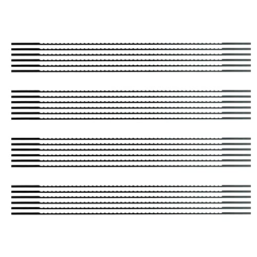 SAROAD Laubsägeblätter, glattes Ende, 12 cm, 24 Stück, 12 TPI normale Zahnung, für Holzbearbeitung, Heimwerker von SAROAD