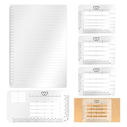 SAROAD Lettering Guide Template Set Envelope Templates Journaling Stencils for Journals and Envelopes Address Line Drawing Templates for Cardstock Lettering Writing von SAROAD