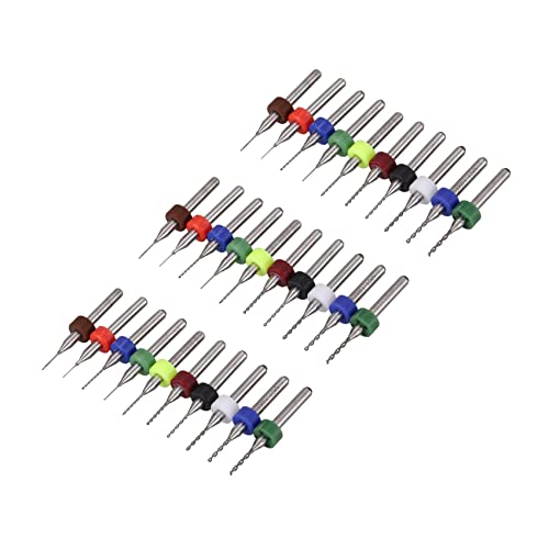 SAROAD Pack Von 30 Hartmetall Mini-Bohrer Cnc Pcb (0,3-1,2 mm) von SAROAD