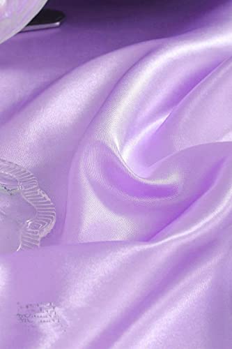 SARVAM FASHION Satinstoff für Brautkleid, Mode, Handwerk, Kostüme, Dekorationen, seidiger Satin, 111,8 cm, 2 m, Lavendel von SARVAM FASHION