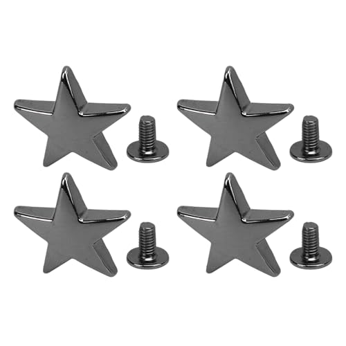 10 PCs Metal Star Nieten, 20 Mm Hohe Glänzende Zink -Legierungsstern -Nieten mit 7 Mm PH -Schrauben, Sicheres Befestigen, Einfache Installation, für Kleidungsschuhejacken von SASKATE