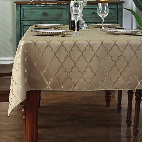 Jacquard-Tischdecke Blumenmuster Polyester-Tischdecke auslaufsicher staubdicht knitterfrei Tischdecke für Küche Esszimmer Tischdekoration von SASTYBALE