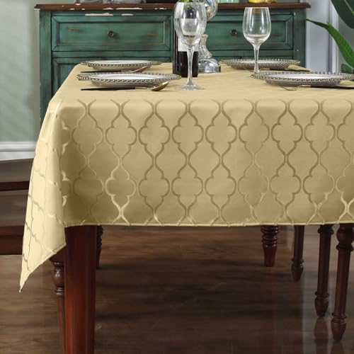 SASTYBALE Jacquard-Tischdecke, rechteckig, Blumenmuster, Herbst-Tischdecke, auslaufsicher, staubdicht, Tischdecke für Küche, Esstisch, Dekoration (152 x 305 cm (10–12 Sitze), Autumn Glow von SASTYBALE