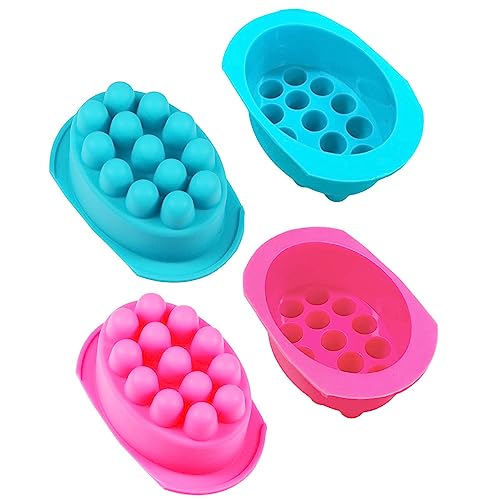 2 Stück Silikon Massage Seifenformen, 3D Massage Bar Seifenform Silicone Soap Mold für die Seifenherstellung für DIY-Haarmasken, Salon, Spa zu Hause von SAVITA