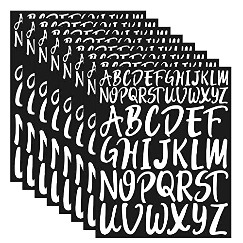 8 Sheets Self-Adhesive Letters, 2.5 cm 5 cm Capital Letters Stickers for Sticking, Scrapbook Letters, Waterproof Vinyl Alphabet Stickers (Black) von SAVITA