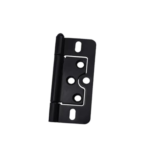 SAYTAK Scharniere,Edelstahl Scharniere 1pc Eisen Flush Tür Scharniere for Schrank Schrank Schrank Louvre Türen Schrank Tür Weibliche Scharnier Tür Und Fenster Zubehör(Black) von SAYTAK