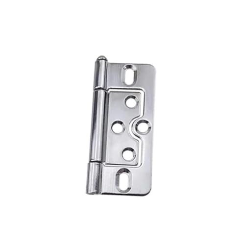 SAYTAK Scharniere,Edelstahl Scharniere 1pc Eisen Flush Tür Scharniere for Schrank Schrank Schrank Louvre Türen Schrank Tür Weibliche Scharnier Tür Und Fenster Zubehör(Silver) von SAYTAK