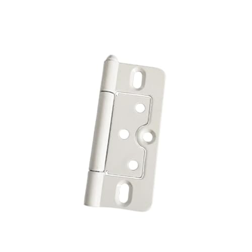 SAYTAK Scharniere,Edelstahl Scharniere 1pc Eisen Flush Tür Scharniere for Schrank Schrank Schrank Louvre Türen Schrank Tür Weibliche Scharnier Tür Und Fenster Zubehör(White) von SAYTAK