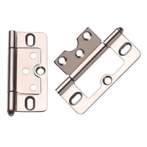 SAYTAK Scharniere,Edelstahl Scharniere 2 Stück 7,6 cm Eisen bündige Türscharniere großer Schrank Schrank Möbel Hardware Zubehör Federtürscharnier 76 x 35 x 1,8 mm(1) von SAYTAK