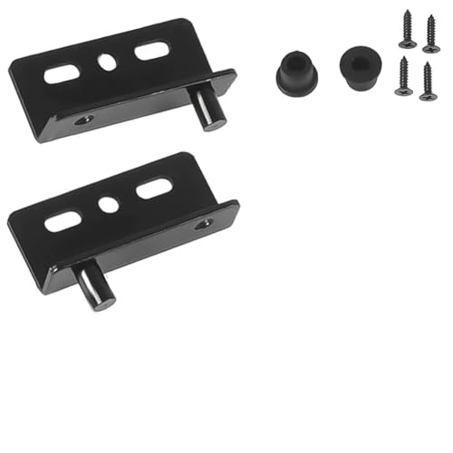 SAYTAK Scharniere,Edelstahl Scharniere 2Pcs Pivot Scharniere Schwarz Splitter Eisen Welle Tür Scharniere for Holz Türen Schrank Schrank Schubladen Möbel Hardwares(Black) von SAYTAK