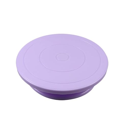 SAYTAK Töpferscheibe Kuchen-Plattenspieler, Back-Plattenspieler, rotierender Kuchen-Dekorationstisch, Kunststoff-Dekorationswerkzeuge, Kuchen-Dekorations-Plattenspieler(Purple) von SAYTAK