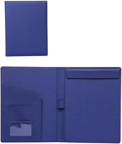 Notizblock-Ordner, Business-Ordner A4 Schreibblock Dokument Organizer for Frauen Schule Büro Konferenz Clip Boards(Blue) von SBJKLYRN