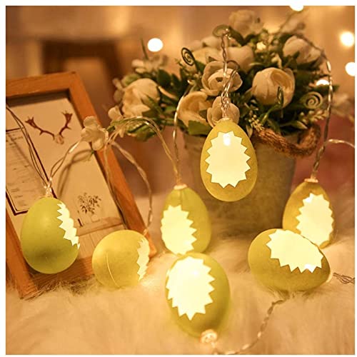 SBJKLYRN Lichterkette, Lichterkette mit Ostereiern, kreative Lichterkette, batteriebetriebene LED-Dekorationslichter for Ostern, Partys, Kaminsimse, Bäume, Fenster, Zuhause und Indo(9.8FT(20LED)) von SBJKLYRN