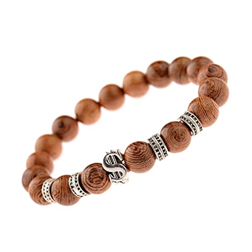 SBJKLYRN Perlenarmband aus Holz, 1 Stück Holzperlen Armband Männer Ethnische tibetisch-buddhistische Mala Armband Yoga Rosenkranz for Frauen(Style 3) von SBJKLYRN