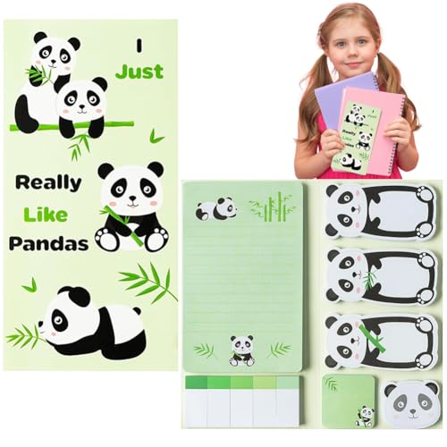 462 Blätter Panda Haftnotizen, Panda Sticky Note Panda Haftnotizen Set Panda Cartoon Tiere Haftnotizen FüR Kinder Home Office Schulbedarf Seite Marker Geschenk FüR Lehrer SchüLer von SBOACXC