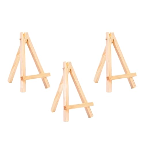 Dreieckige Staffelei aus Holz, praktischer Präsentationsständer for den Schreibtisch, Mini-Staffelei, Malhalter, Heimstudio, Tischstativ-Set von SBTRKT