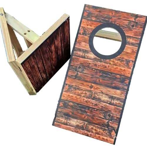 SCDOA Cornhole-Bretter-Set, Cornhole-Spiel aus Massivholz, Cornhole-Spielbretter, Sandsackspiel, Cornhole-Bretter-Set, Cornhole-Spiele(Black) von SCDOA