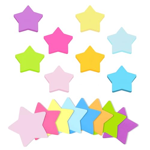 240 Blatt Farbige Haftnotizen Klebezettel 7 x 7 cm Sticky Notes Selbstklebende Notizzettel Pentagramm Haftnotizzettel Set für Büro Zuhause Schule Sitzung von SCDZY