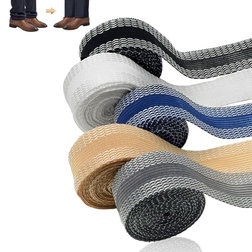 5 Stück Saumband zum Aufbügeln für Hosen, 5 M x 2.5 CM Bügelband Waschfest Hosenband Hosen Stoffband Kein Nähen Erforderlich Bügelsaumband für Säume Röcke Jeans von SCDZY