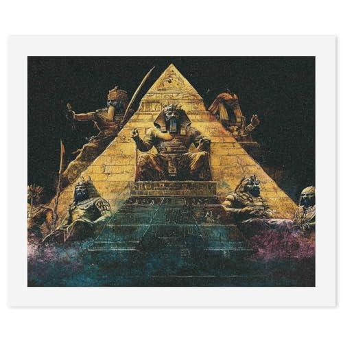 SCEBH Buntes Malen-nach-Zahlen-Set, Leinwand, DIY-Ölgemälde Für Erwachsene Mit Pinseln Und Acrylfarben Pyramid Heimdekoration, Kunstmalerei von SCEBH