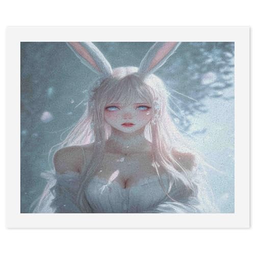 SCEBH DIY-Ölgemälde-Malen-nach-Zahlen-Set Für Kinder, Erwachsene, Studenten, Anfänger Rabbit Girl DIY Digitale Malerei Home Wall Decor Crafts von SCEBH