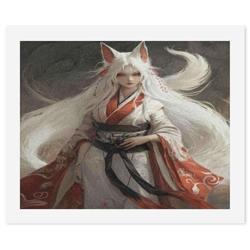 SCEBH DIY-Ölgemälde-Set, Digitale Malerei Für Erwachsene Nine-tailed Fox Demon Pinselmalerei Für Anfänger, Weihnachtsdekoration, Geschenke von SCEBH