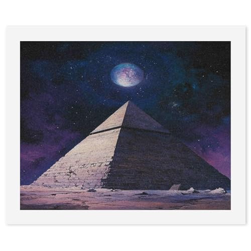 SCEBH Digitales Malen Für Erwachsene, Pyramid Anfänger-Set Für Digitale Malerei – Leinenleinwand Mit 3 Pinseln, Acrylfarbe, Ungerahmt von SCEBH