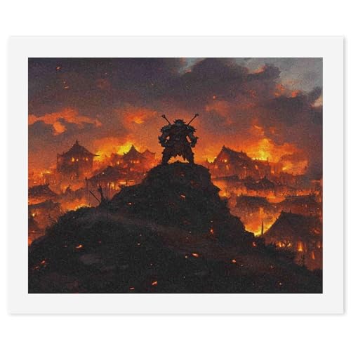 SCEBH Digitales Malen Für Erwachsene, World of Warcraft Anfänger-Set Für Digitale Malerei – Leinenleinwand Mit 3 Pinseln, Acrylfarbe, Ungerahmt von SCEBH