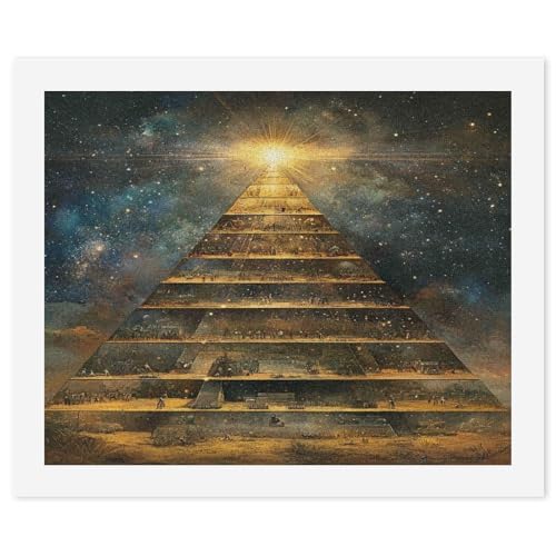 SCEBH Leinwanddruck-Ölgemälde Pyramid Geeignet Für Wohnzimmer, Wanddekoration, DIV Art Digitales Malset, Heimposter von SCEBH