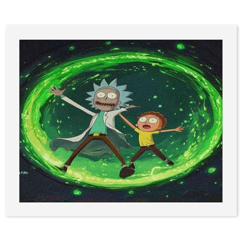 SCEBH Malen Nach Zahlen Auf Leinwand Mit Pinseln Und Acrylfarben, Malen Für Erwachsene, Rick And Morty Heimgemälde, Wanddekorationen, Geschenke von SCEBH